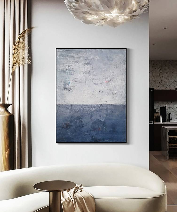 Painting Canvas Deep Coastal Abstract Canvas Artwork ZFP4Z wall art
